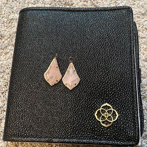 Kendra scott Alex rose quartz + rose gold with rhinestones